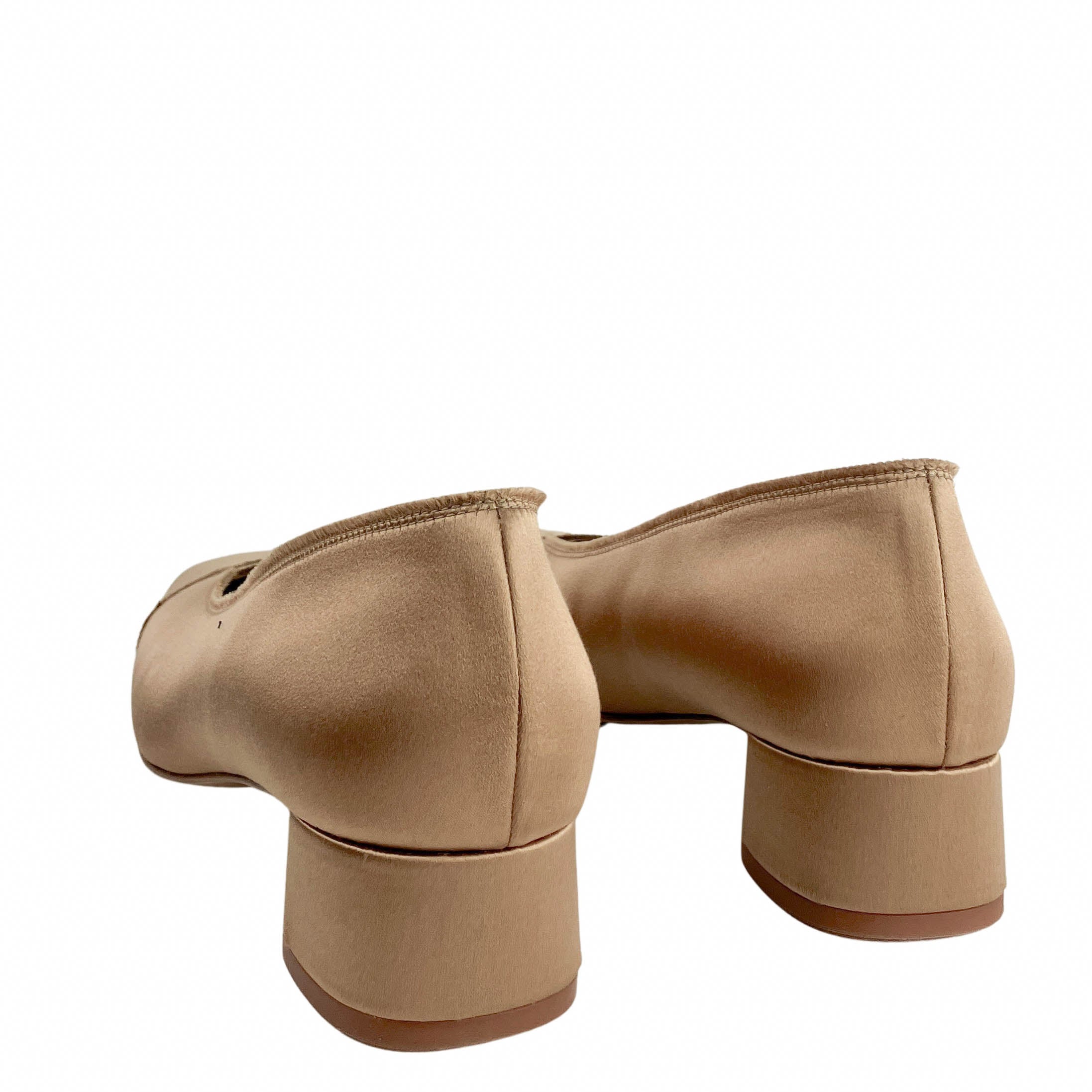 Pedro Garcia Satin Eladia Heel in Brule 4 Pedro Garcia Satin Eladia Heel in Brule