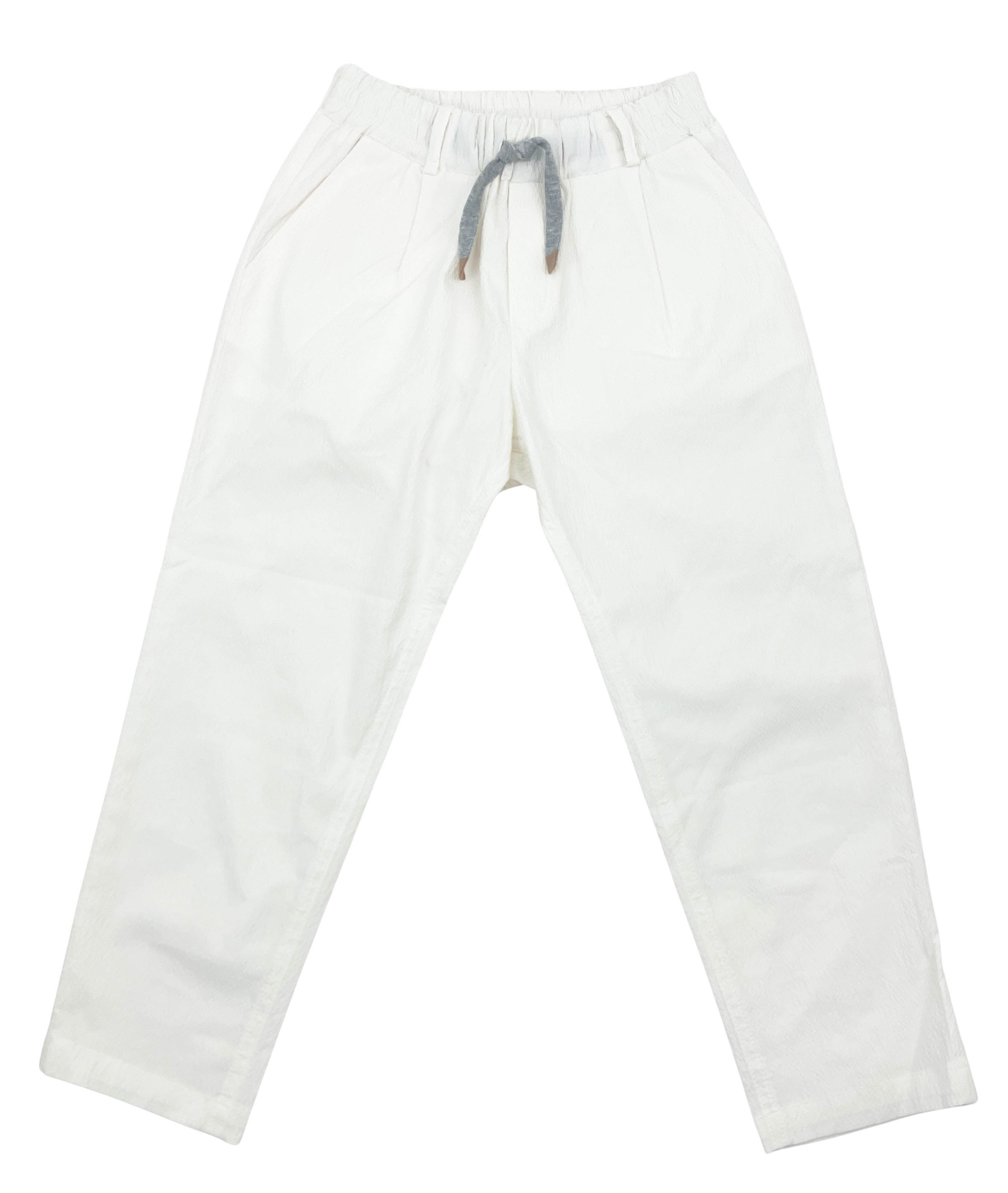 Eleventy Kids Cotton Pants in Cream