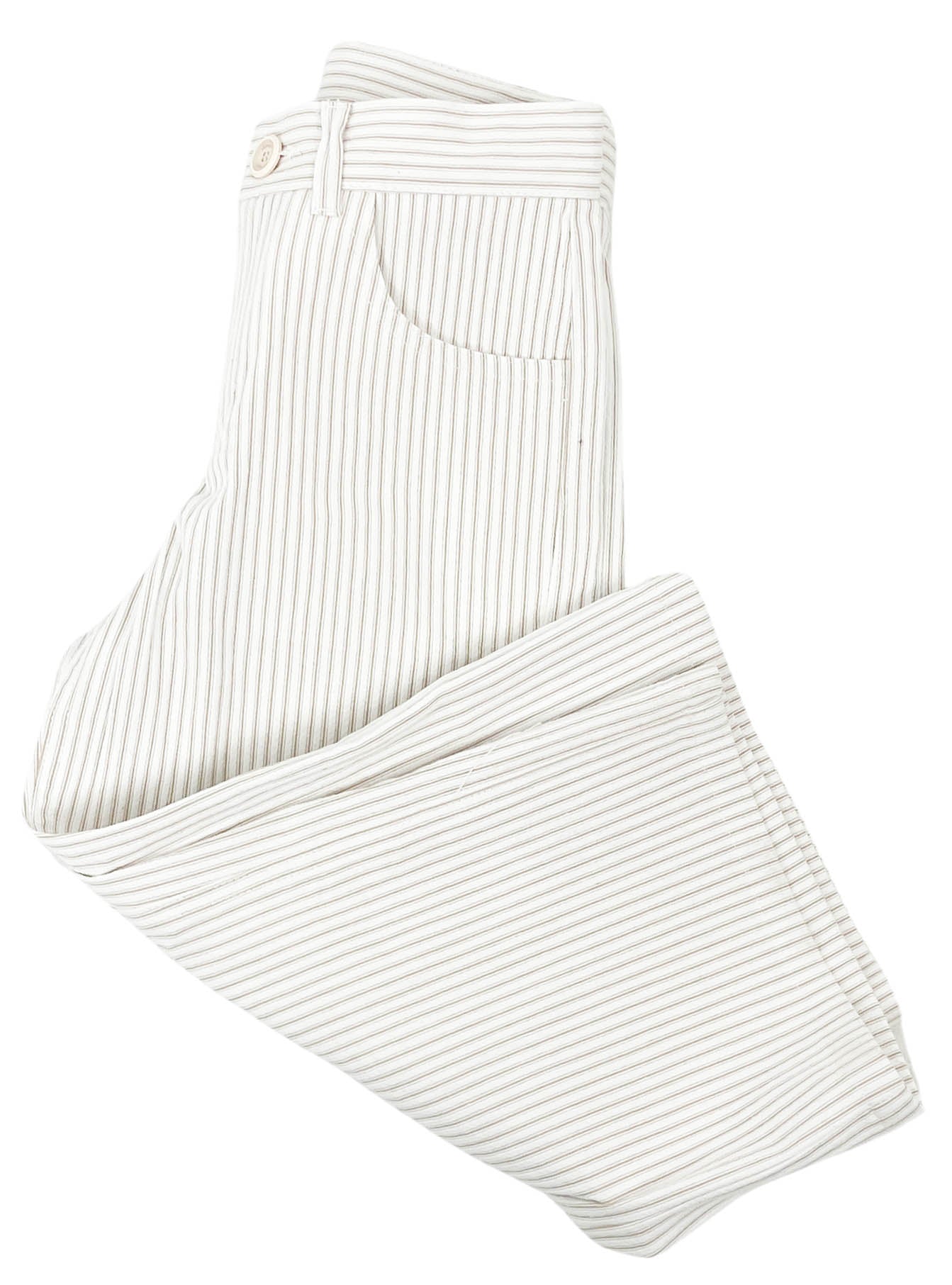 Eleventy Kids Striped Pants in White and Tan 4 Eleventy Kids Striped Pants in White and Tan