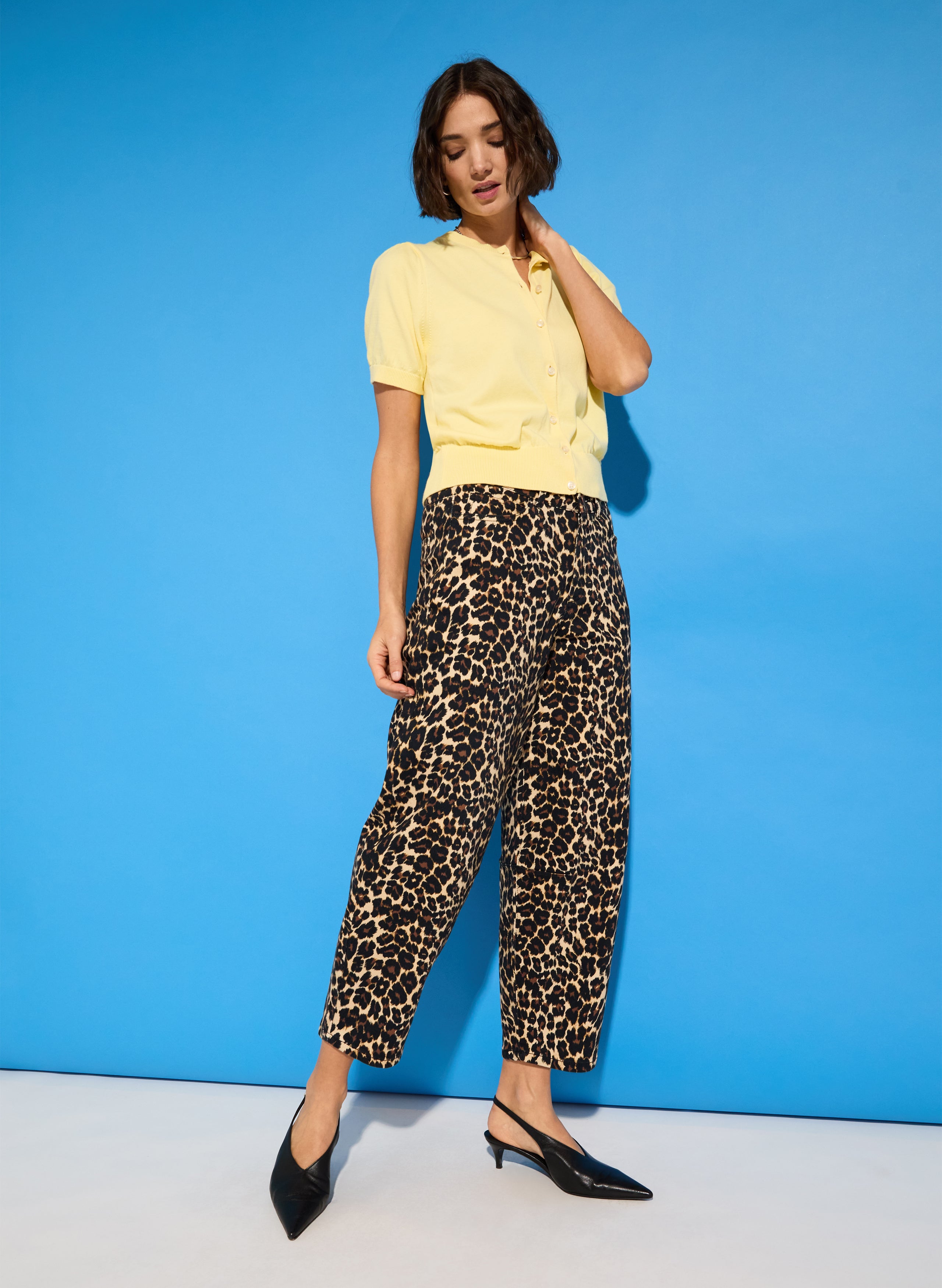 Kelsey Organic Cotton Stretch Denim Printed Barrel Jeans 2 Kelsey Organic Cotton Stretch Denim Printed Barrel Jeans