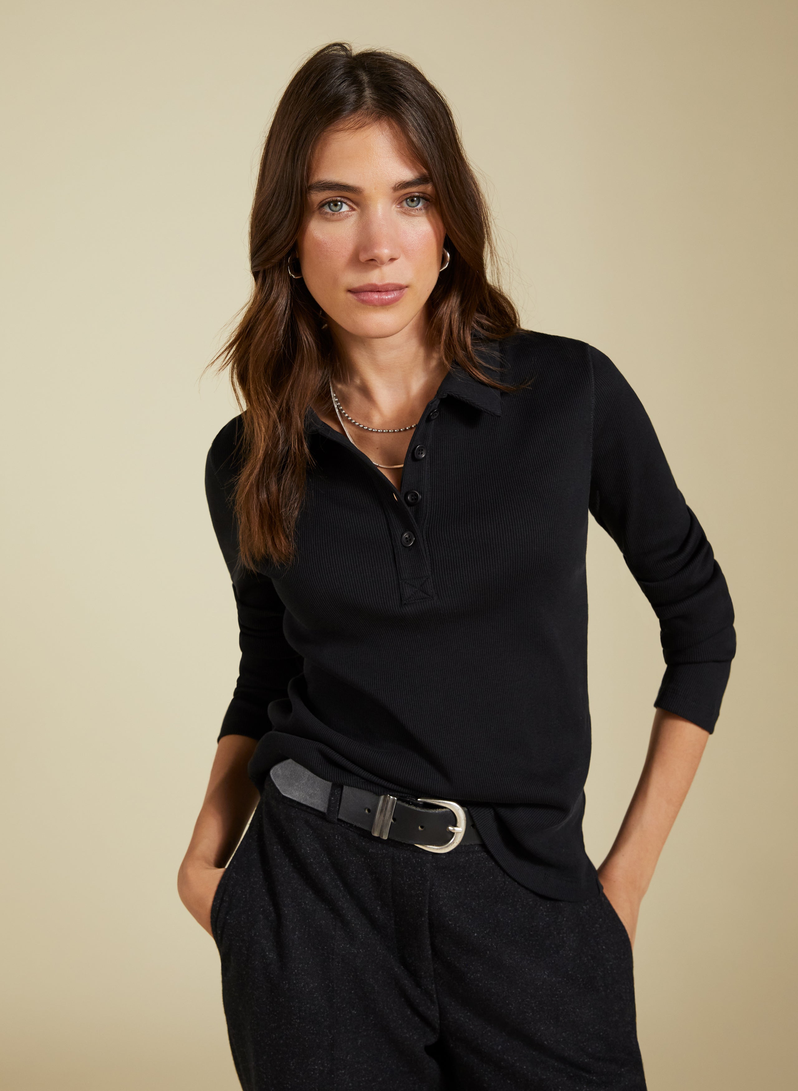 Luanne Organic Cotton Collar Top 2 Luanne Organic Cotton Collar Top