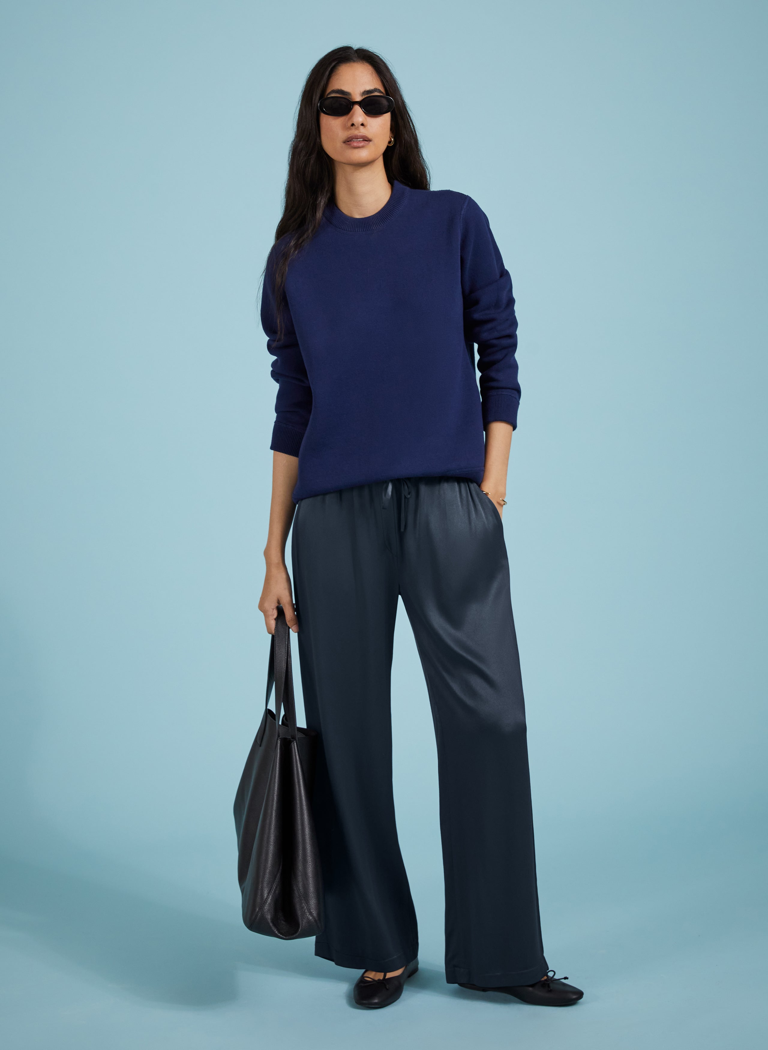 Monica Satin Wide Leg Trousers 1 Monica Satin Wide Leg Trousers