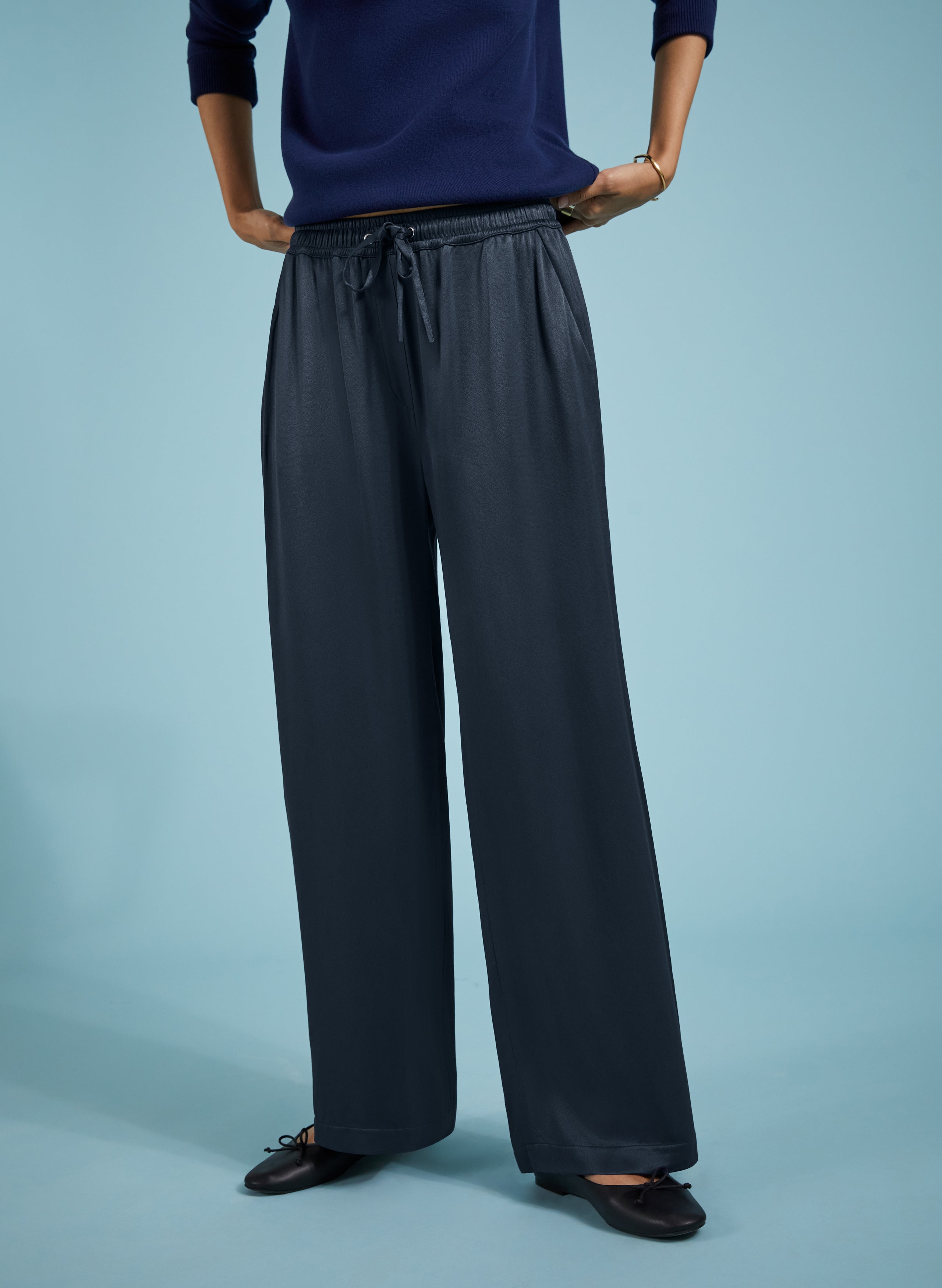 Monica Satin Wide Leg Trousers 4 Monica Satin Wide Leg Trousers