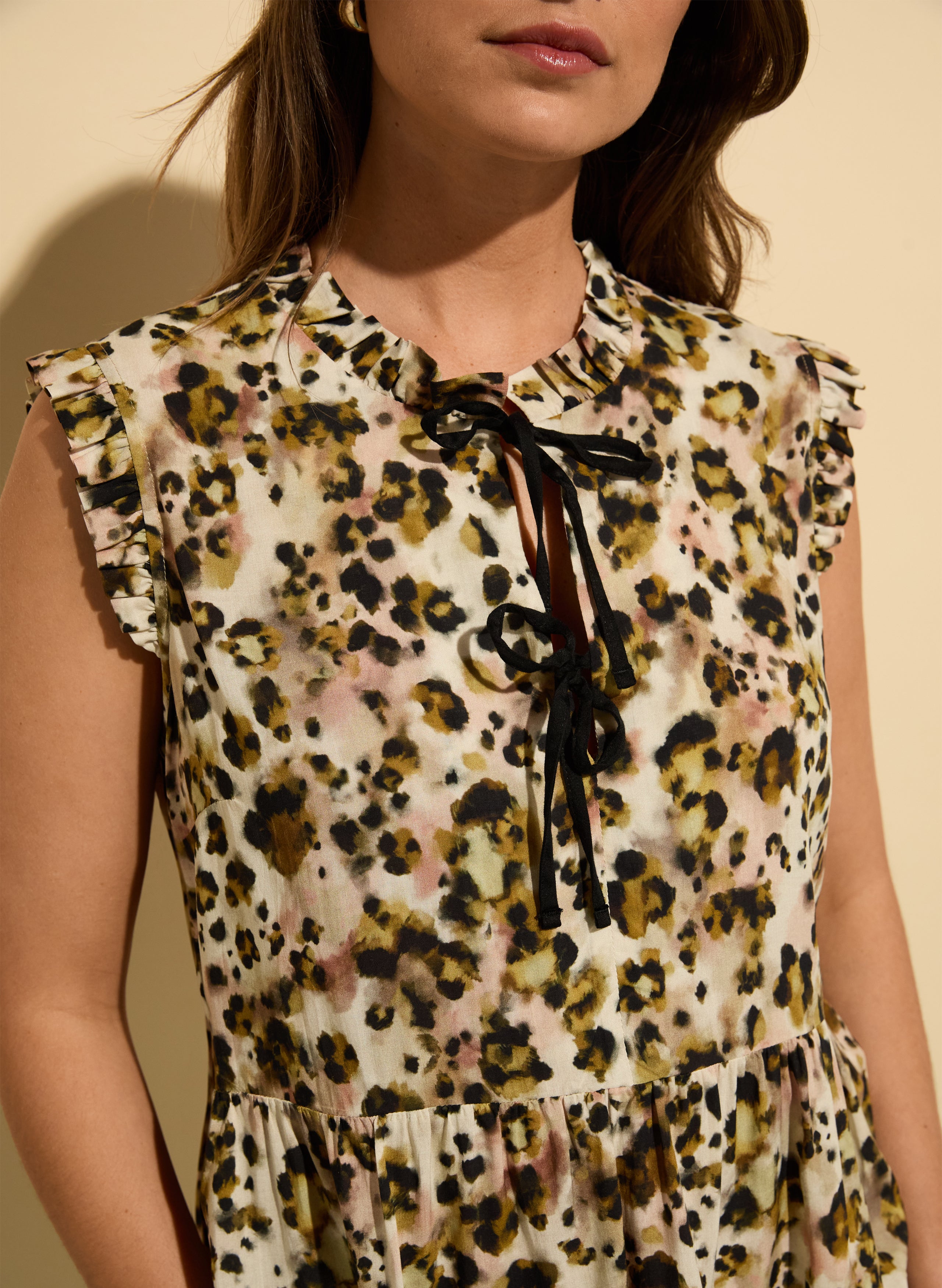 Nicole Printed Sleeveless Blouse 2 Nicole Printed Sleeveless Blouse