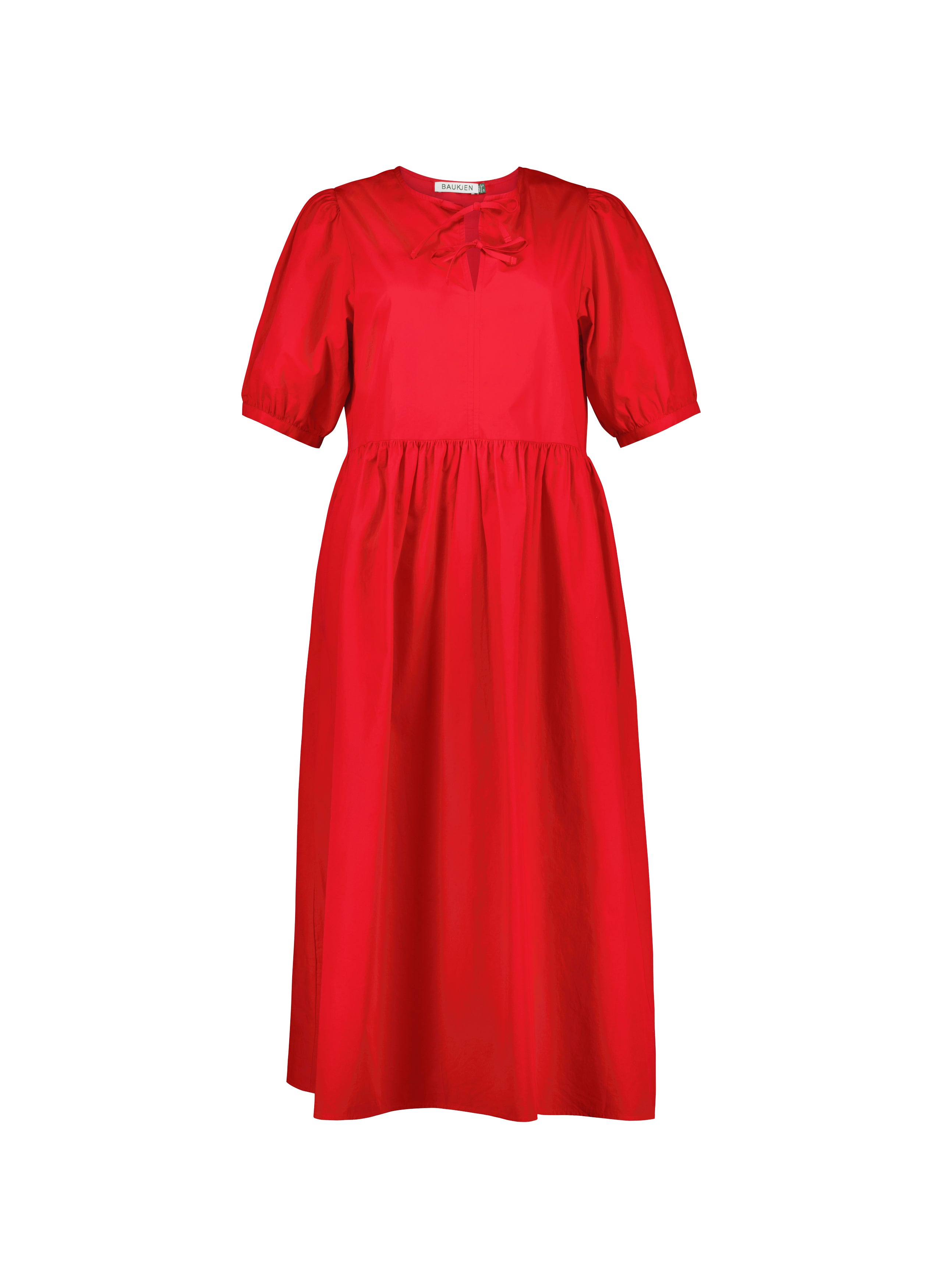 Rose Organic Cotton Tie Midi Dress 4 RENT - Rose Organic Cotton Tie Midi Dress