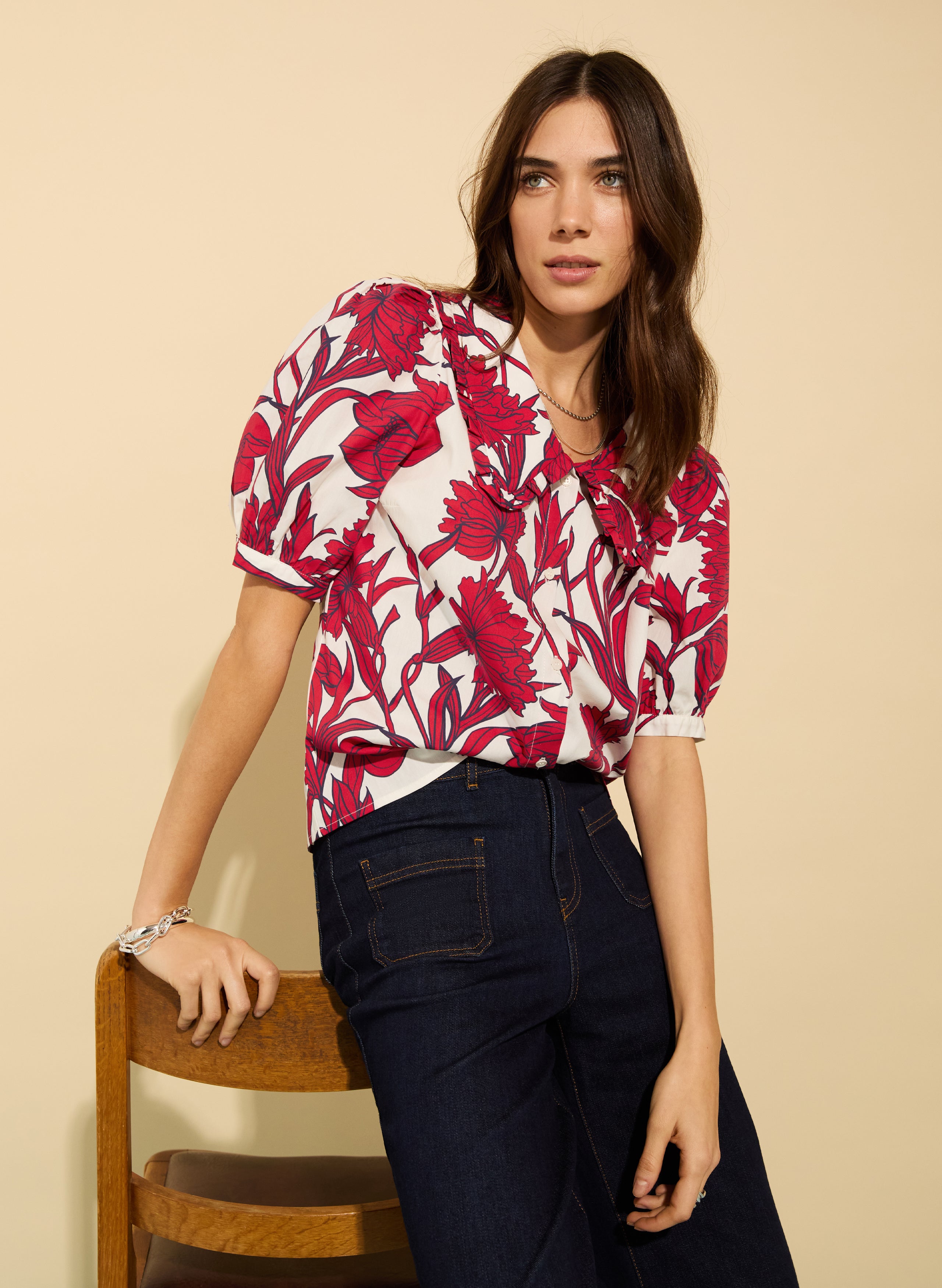 Rosana Organic Cotton Collar Blouse