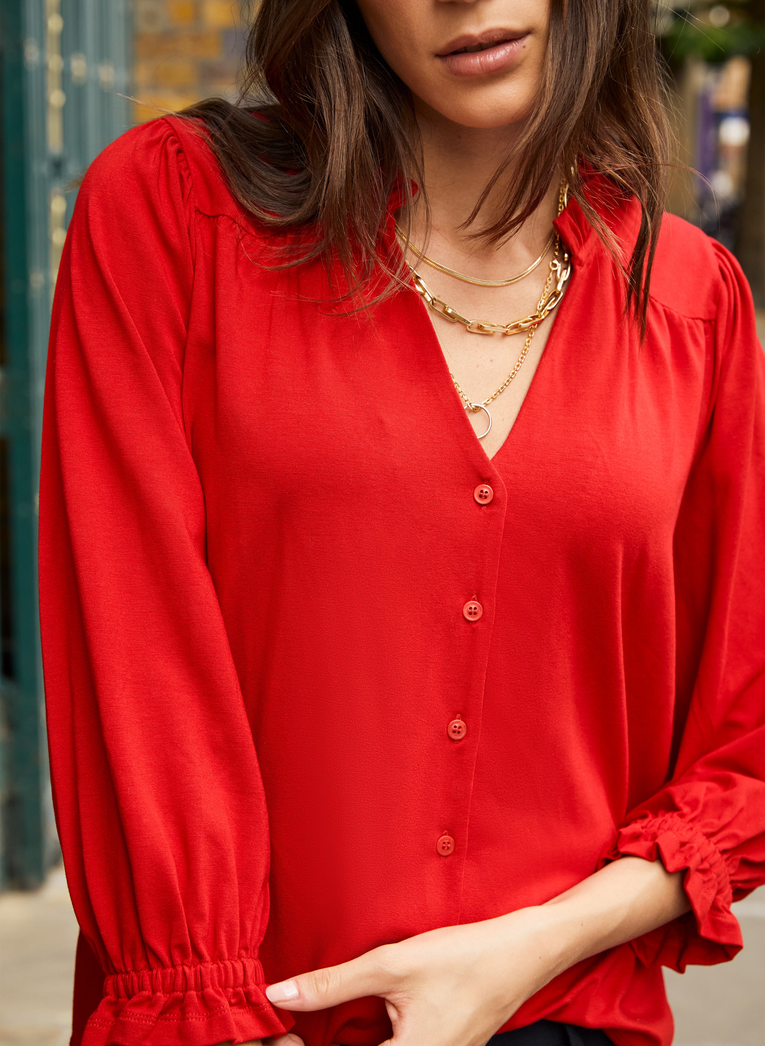 Annie Ruffle Collar Blouse 3 Annie Ruffle Collar Blouse