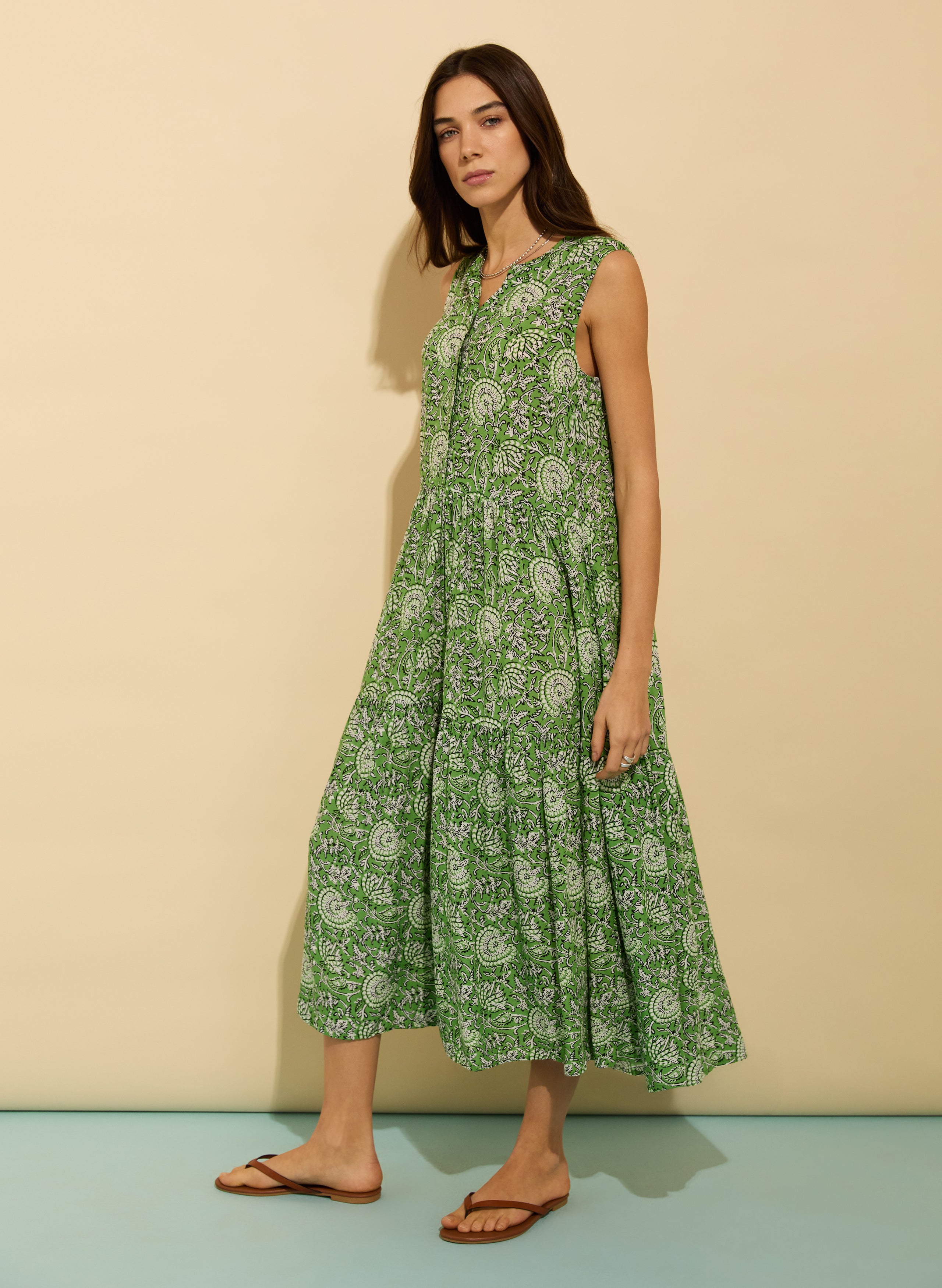Annmarie Sleeveless Printed Dress