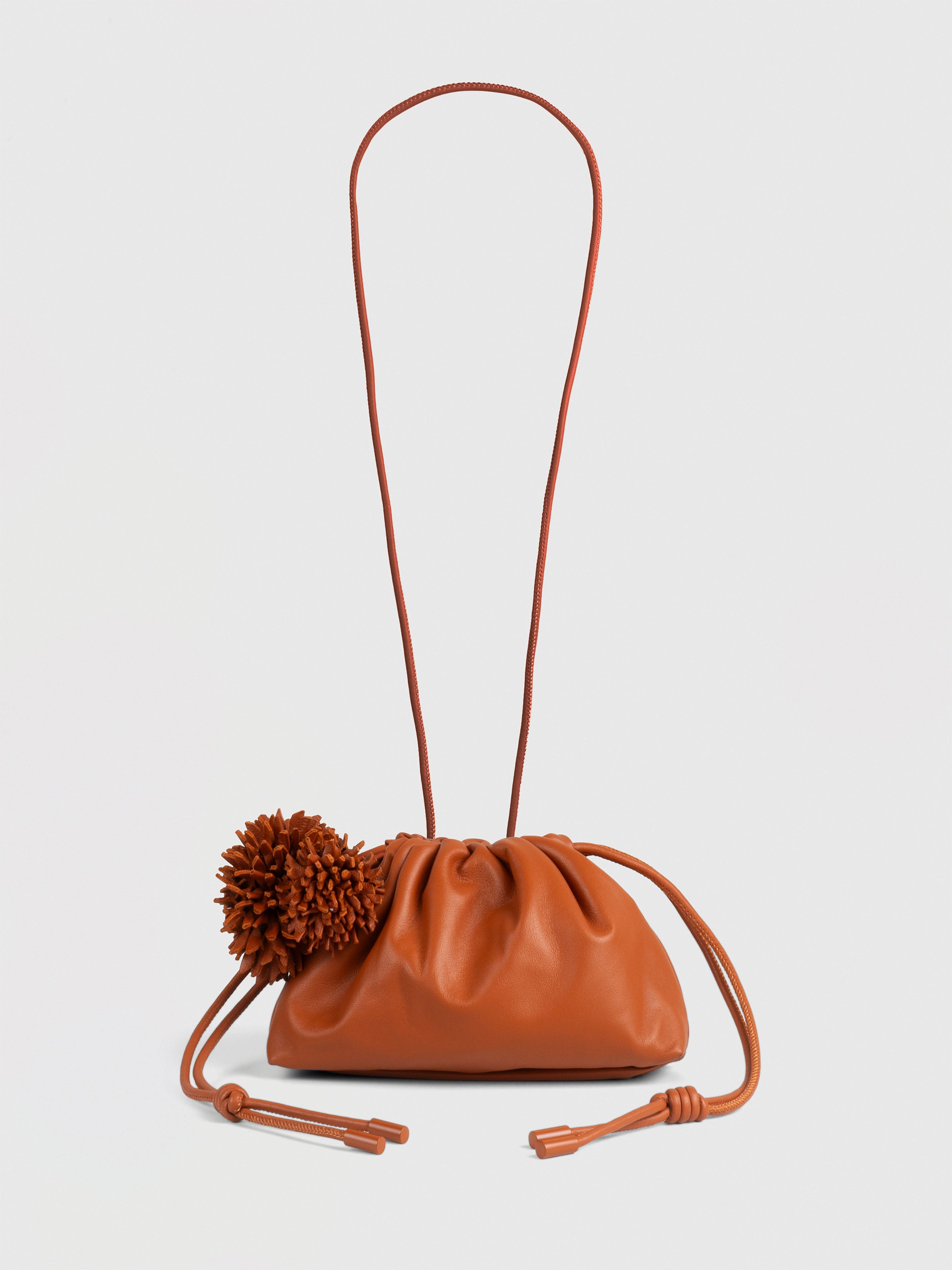 Mini Leather Pouf Bag w/ Charm 5 Mini Leather Pouf Bag w/ Charm