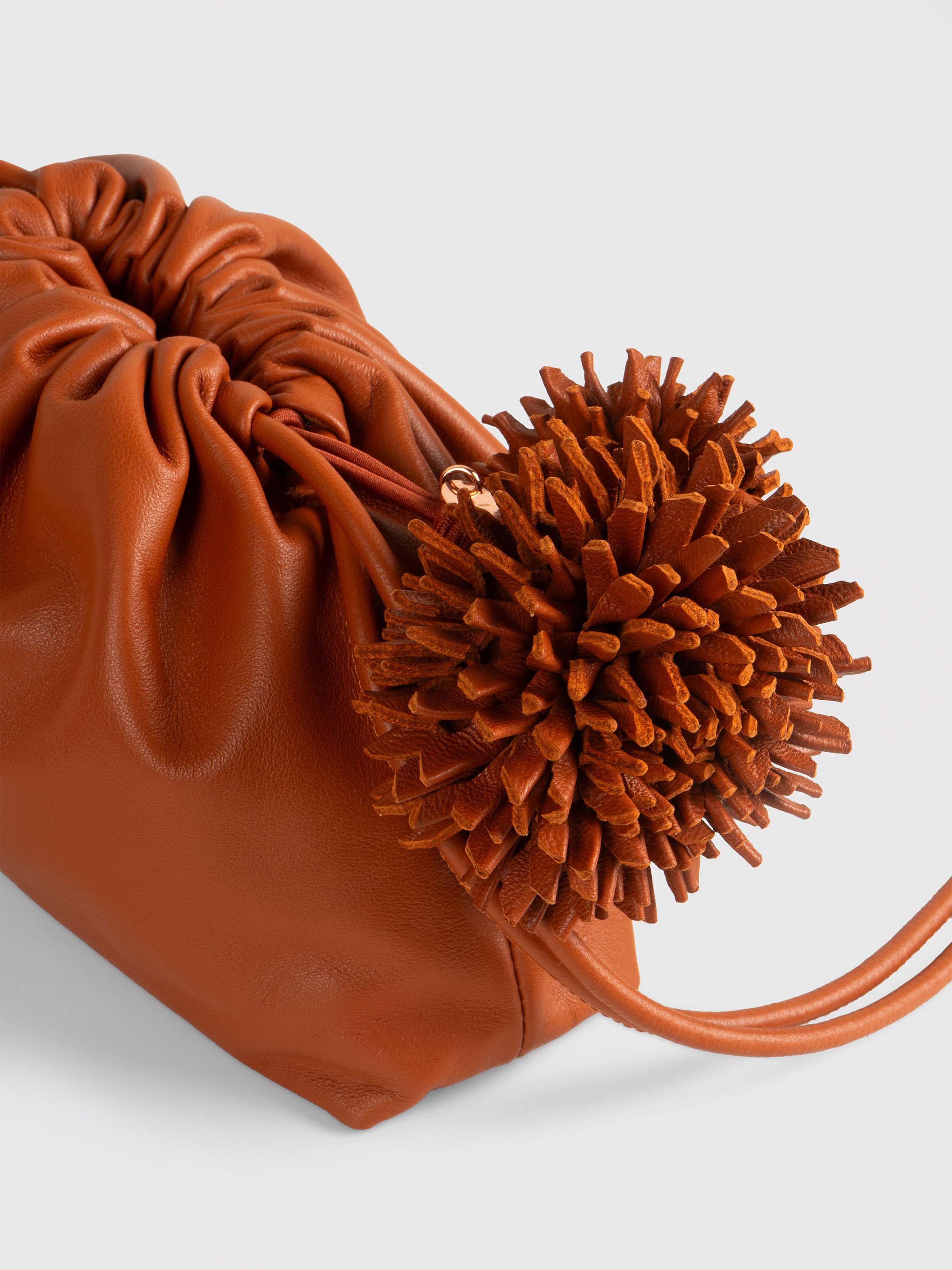 Mini Leather Pouf Bag w/ Charm 6 Mini Leather Pouf Bag w/ Charm