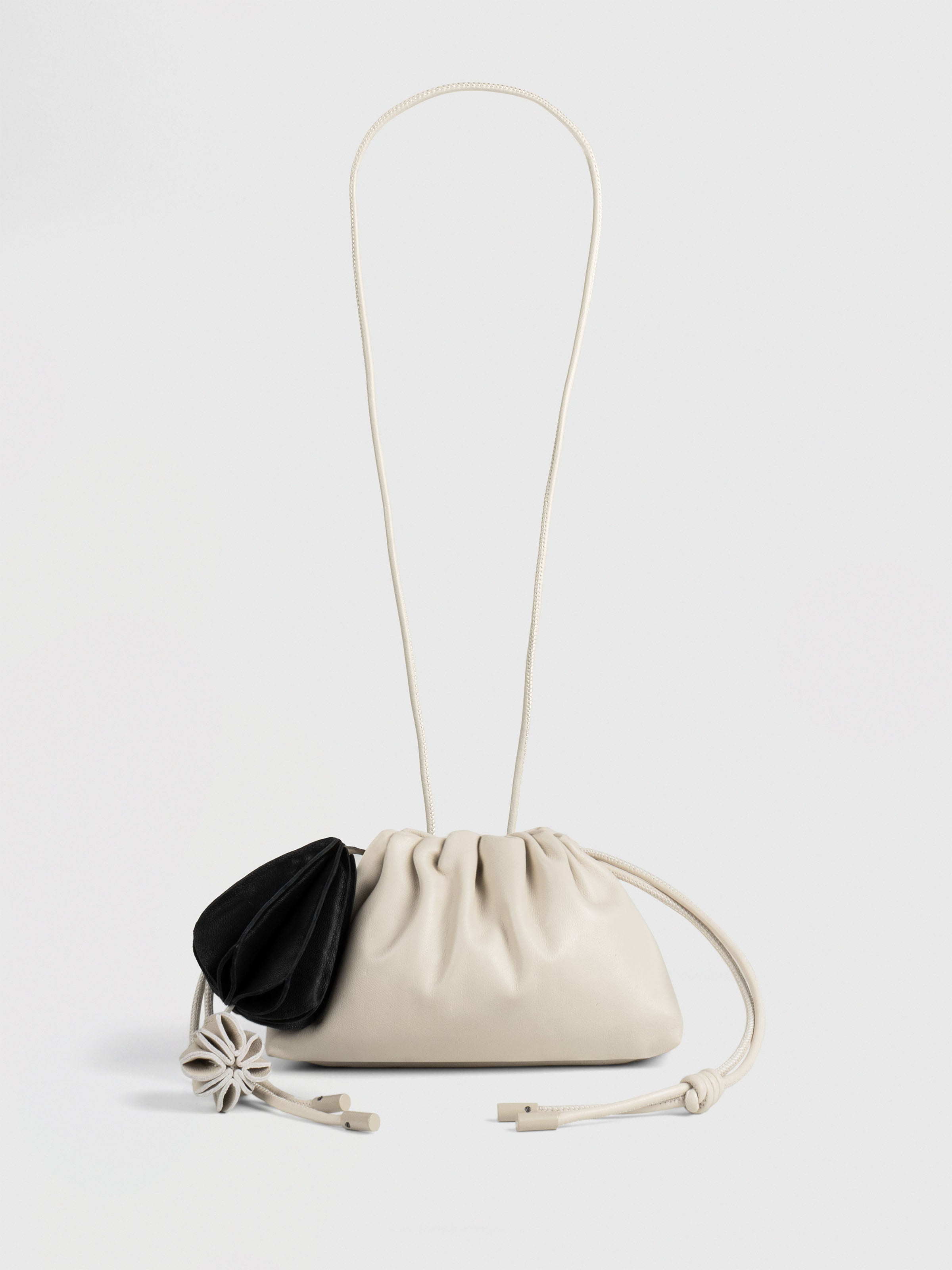 Mini Leather Pouf Bag w/ Charm 5 Mini Leather Pouf Bag w/ Charm